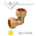 EM-F-A144 Latón conector rápido codo de compresión pex tubo de conexión de tubo